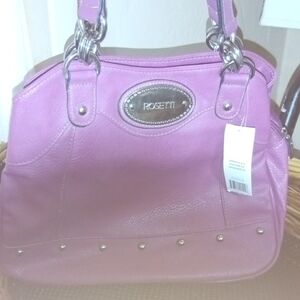 Rosetti Purple Shoulder Bag with Silver Hardware
